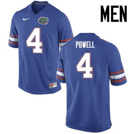 Men's Florida Gators #4 Brandon Powell NCAA Nike Blue Authentic Stitched College Football Jersey PXB6862WQ